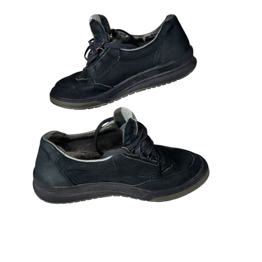 Mephisto Womens Rush Runoff Walking Shoe 7.5 Comfort Sneaker Black Nubuck - Picture 3 of 7